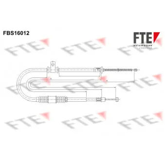 Tirette à câble, frein de stationnement FTE FBS16012
