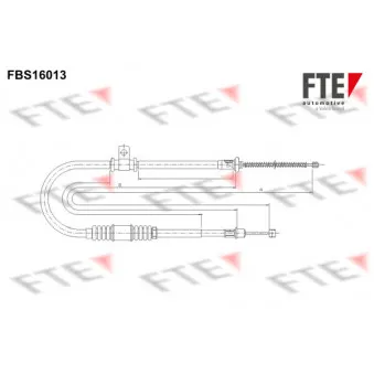 FTE FBS16013 - Tirette à câble, frein de stationnement