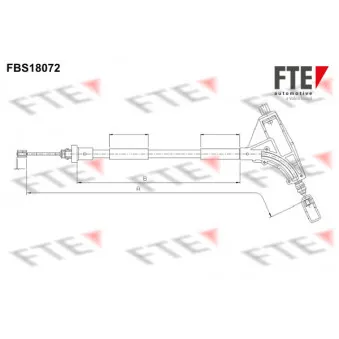 FTE FBS18072 - Tirette à câble, frein de stationnement
