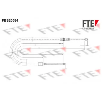 FTE FBS20084 - Tirette à câble, frein de stationnement