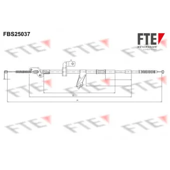 FTE FBS25037 - Tirette à câble, frein de stationnement