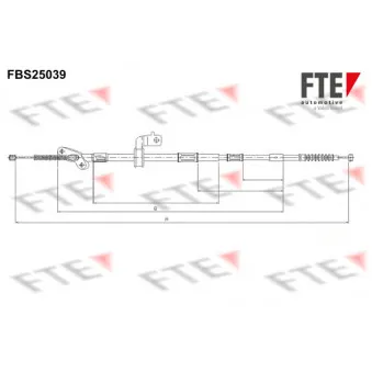 Tirette à câble, frein de stationnement FTE OEM 4643042070