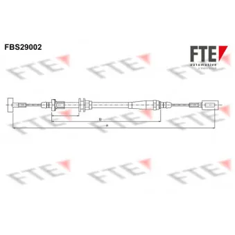 Tirette à câble, frein de stationnement FTE OEM 504347502