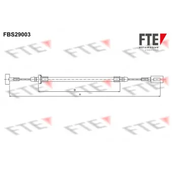 Tirette à câble, frein de stationnement FTE FBS29003
