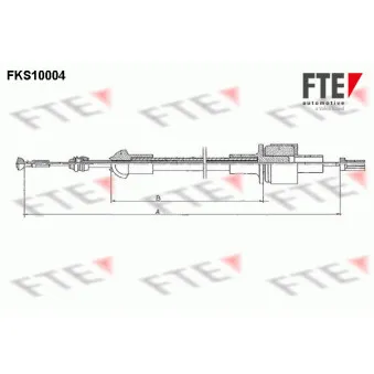 Tirette à câble, commande d'embrayage FTE FKS10004