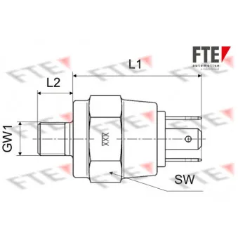 Interrupteur des feux de freins FTE H0360 pour MERCEDES-BENZ NG 1013 S - 130cv