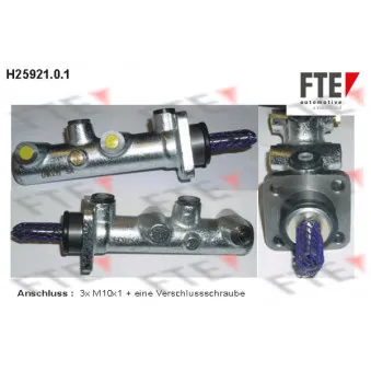Maître-cylindre de frein FTE H25921.0.1