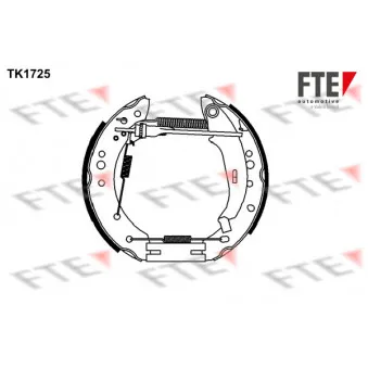 FTE TK1725 - Kit de freins arrière (prémontés)