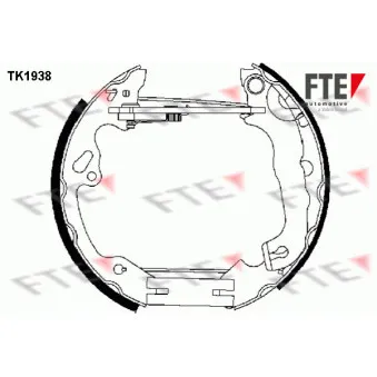FTE TK1938 - Kit de freins arrière (prémontés)