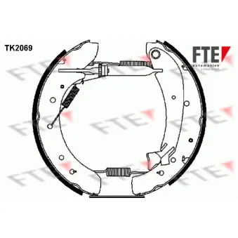 FTE TK2069 - Kit de freins arrière (prémontés)
