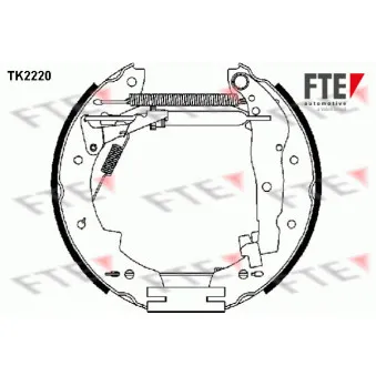 FTE TK2220 - Kit de freins arrière (prémontés)