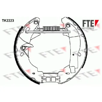 FTE TK2223 - Kit de freins arrière (prémontés)