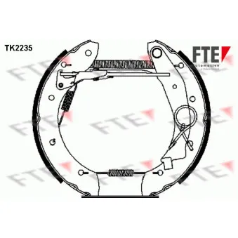 FTE TK2235 - Kit de freins arrière (prémontés)