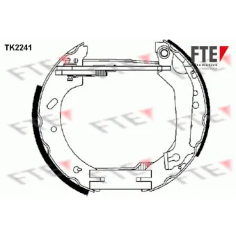 FTE TK2241 - Kit de freins arrière (prémontés)