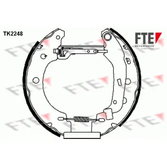 FTE TK2248 - Kit de freins arrière (prémontés)
