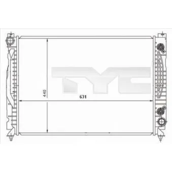 TYC 702-0001 - Radiateur, refroidissement du moteur