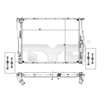 Radiateur, refroidissement du moteur TYC OEM 7562079