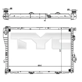 Radiateur, refroidissement du moteur TYC OEM 17111463061