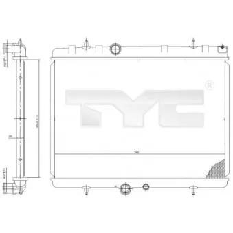 TYC 705-0065 - Radiateur, refroidissement du moteur
