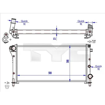 TYC 709-0024-R - Radiateur, refroidissement du moteur