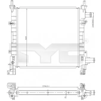 TYC 710-0042 - Radiateur, refroidissement du moteur