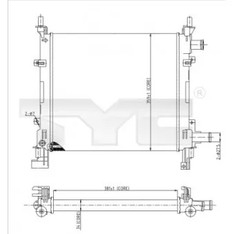 TYC 710-0042-R - Radiateur, refroidissement du moteur