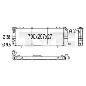 TYC 716-1001 - Radiateur, refroidissement du moteur
