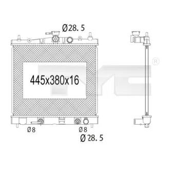 Radiateur, refroidissement du moteur TYC 724-1014