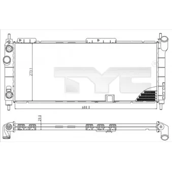Radiateur, refroidissement du moteur TYC OEM 1300153
