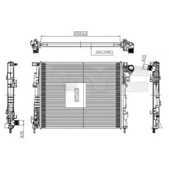 Radiateur, refroidissement du moteur TYC OEM 4416948