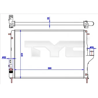 Radiateur, refroidissement du moteur TYC OEM 214100598R