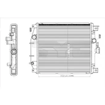 TYC 735-0012 - Radiateur, refroidissement du moteur