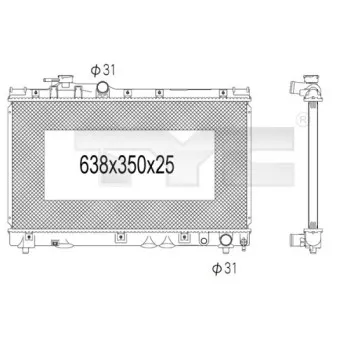 Radiateur, refroidissement du moteur TYC 736-1023
