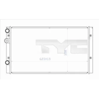 Radiateur, refroidissement du moteur TYC OEM 1H0121253BE