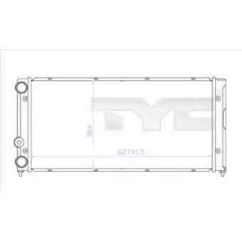 Radiateur, refroidissement du moteur TYC 737-0035 pour VOLKSWAGEN PASSAT 1.8 G60 Syncro - 160cv