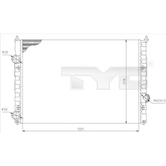 Radiateur, refroidissement du moteur TYC OEM 3A0121253