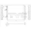 Radiateur, refroidissement du moteur TYC [737-0040]