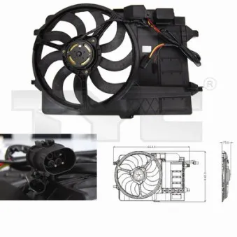 Ventilateur, refroidissement du moteur TYC OEM 17107529272