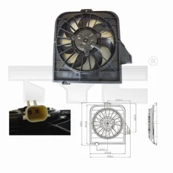 TYC 804-0002 - Ventilateur, refroidissement du moteur