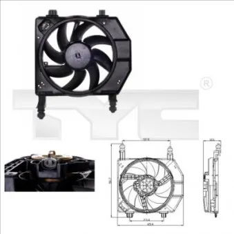 Ventilateur, refroidissement du moteur TYC 810-0029 pour FORD FIESTA 1.6 16V Sport - 103cv