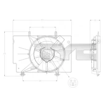 Ventilateur, refroidissement du moteur TYC OEM 8v518c607ae