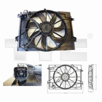Ventilateur, refroidissement du moteur TYC 817-0001