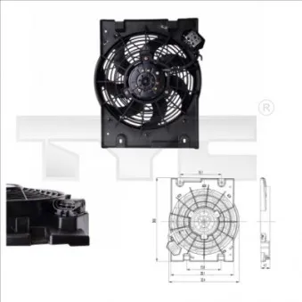 Ventilateur, refroidissement du moteur TYC OEM 47010