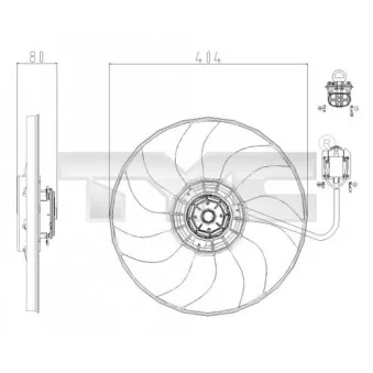 Ventilateur, refroidissement du moteur TYC 825-0019
