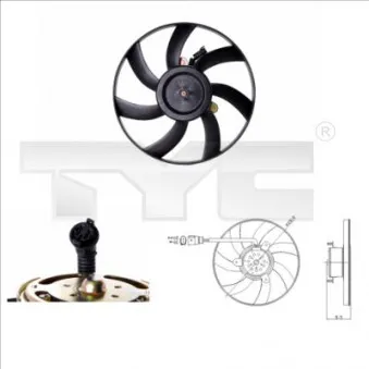 TYC 831-0003 - Ventilateur, refroidissement du moteur