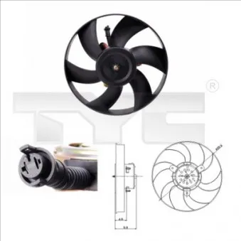 TYC 831-0004 - Ventilateur, refroidissement du moteur