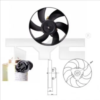Ventilateur, refroidissement du moteur TYC 831-0005
