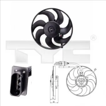 TYC 831-0009 - Ventilateur, refroidissement du moteur