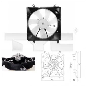 Ventilateur, refroidissement du moteur TYC OEM 1636323010