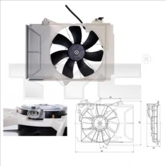Ventilateur, refroidissement du moteur TYC OEM 163630J020